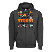 Charcoal Heather i have survived to may storms to be bothered by ra Zipper Hoodie - AdoDesignShop