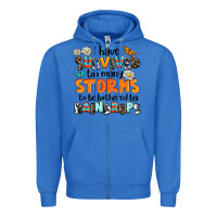 True Royal i have survived to may storms to be bothered by ra Zipper Hoodie - AdoDesignShop