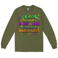 Army Green beads parades king cake crawfish mardi gras Long Sleeve Tee - FaDigitalArtStudio