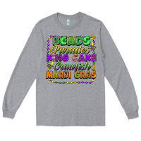 Heather Grey beads parades king cake crawfish mardi gras Long Sleeve Tee - FaDigitalArtStudio