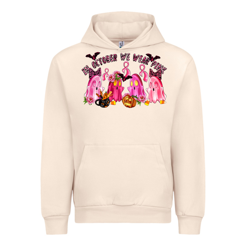 In October We Wear Pink Urban Hoodie by LillyAllenDesigns | Teevron