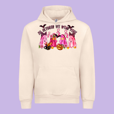 In October We Wear Pink Urban Hoodie Designed By Lillyallendesigns