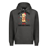 Charcoal Heather out here looking tamalicious christmas tamale Premium Hoodie - MaliasSmallBusiness