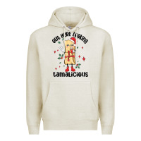 Oatmeal Heather out here looking tamalicious christmas tamale Premium Hoodie - MaliasSmallBusiness