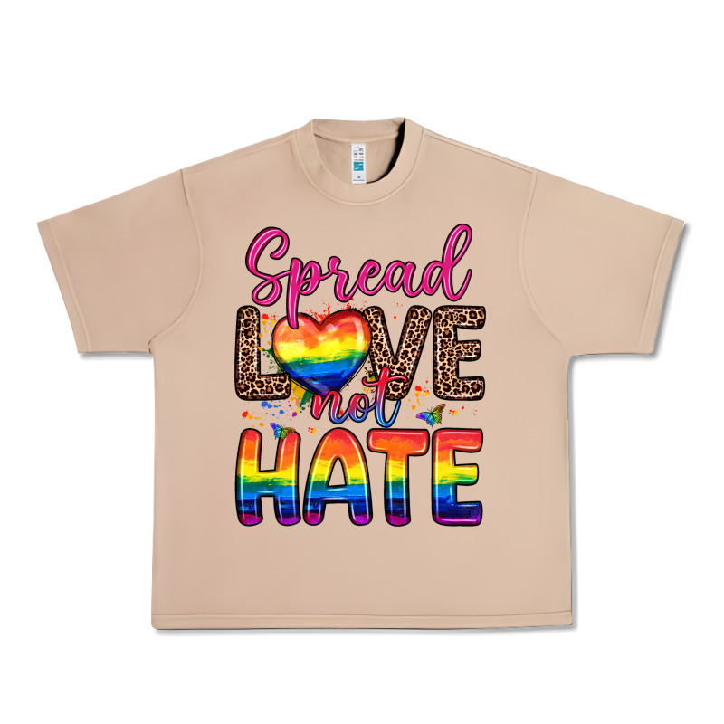 Spread Love Not Hate Urban Heavy Tee by Zillion Design Studio | Teevron
