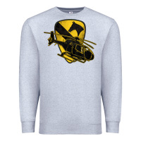 Heather Grey 1st cavalry division chopper helicopter air cav Premium Sweatshirt - Jasminsmagicworld