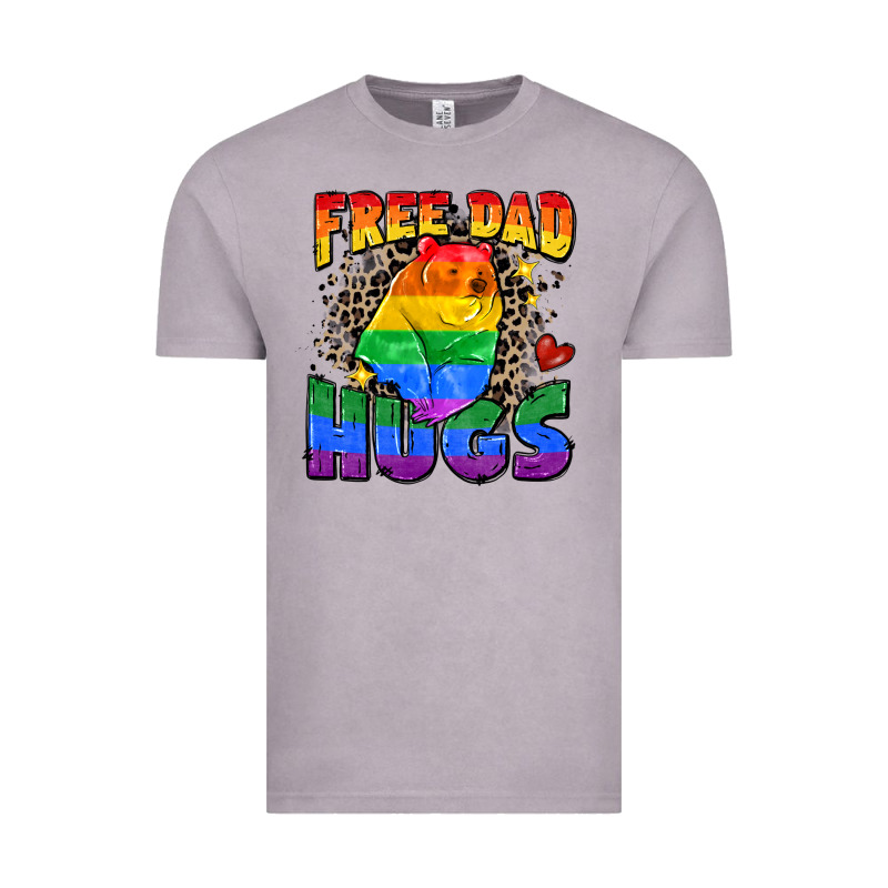 Free Dad Hugs Vintage Tee by Zillion Design Studio | Teevron