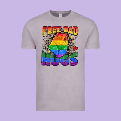 Free Dad Hugs Vintage Tee Designed By Zillion Design Studio