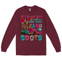 Burgundy all i brought back with me was some sand in my boots Long Sleeve Tee - HRA Design Shop