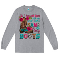 Heather Grey all i brought back with me was some sand in my boots Long Sleeve Tee - HRA Design Shop