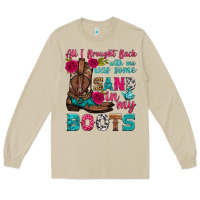 Mushroom all i brought back with me was some sand in my boots Long Sleeve Tee - HRA Design Shop