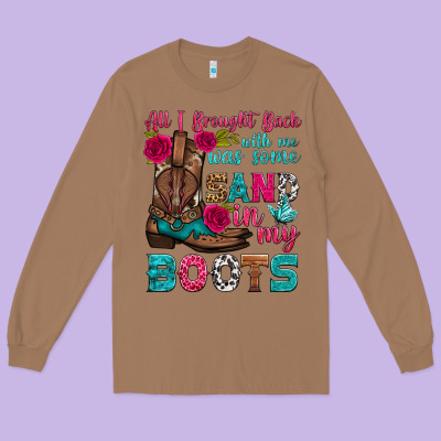 All I Brought Back With Me Was Some Sand In My Boots Long Sleeve Tee Designed By Hra Design Shop