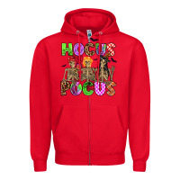 Red hocus pocus skeleton Zipper Hoodie - AdoDesignShop