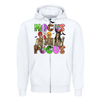 White hocus pocus skeleton Zipper Hoodie - AdoDesignShop