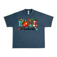 Midnight Navy love teacher life Urban Heavy Tee - texasbilliewilder