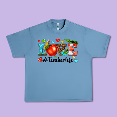 Love Teacher Life Urban Heavy Tee Designed By Texasbilliewilder