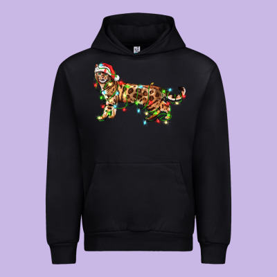 Christmas Bengal Cat Urban Hoodie Designed By Lillyallendesigns