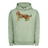 Pigment Oil Green christmas bengal cat Urban Hoodie - LillyAllenDesigns