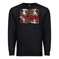 Black Christmas red plaid background Premium Sweatshirt - BarkalooDesign