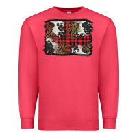 Cardinal Christmas red plaid background Premium Sweatshirt - BarkalooDesign