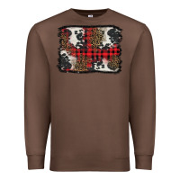 Chestnut Christmas red plaid background Premium Sweatshirt - BarkalooDesign