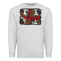 Dove Grey Christmas red plaid background Premium Sweatshirt - BarkalooDesign
