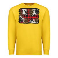 Lemon Christmas red plaid background Premium Sweatshirt - BarkalooDesign