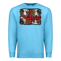 Ocean Blue Christmas red plaid background Premium Sweatshirt - BarkalooDesign