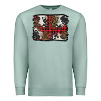 Seafoam Christmas red plaid background Premium Sweatshirt - BarkalooDesign