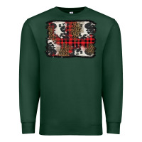 Sports Green Christmas red plaid background Premium Sweatshirt - BarkalooDesign