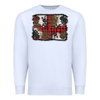 White Christmas red plaid background Premium Sweatshirt - BarkalooDesign