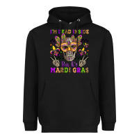 Black i'm dead inside but it's mardi gras Heavyweight Hoodie - Jasminsmagicworld