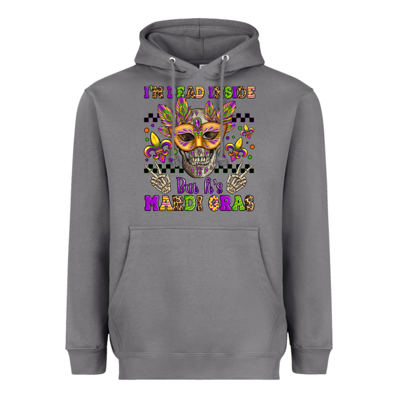 I'm Dead Inside But It's Mardi Gras Heavyweight Hoodie by Jasminsmagicworld | Teevron