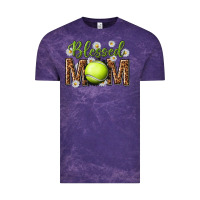 Cloud Purple blessed mom with tennis and daisy Vintage Tee - texasbilliewilder