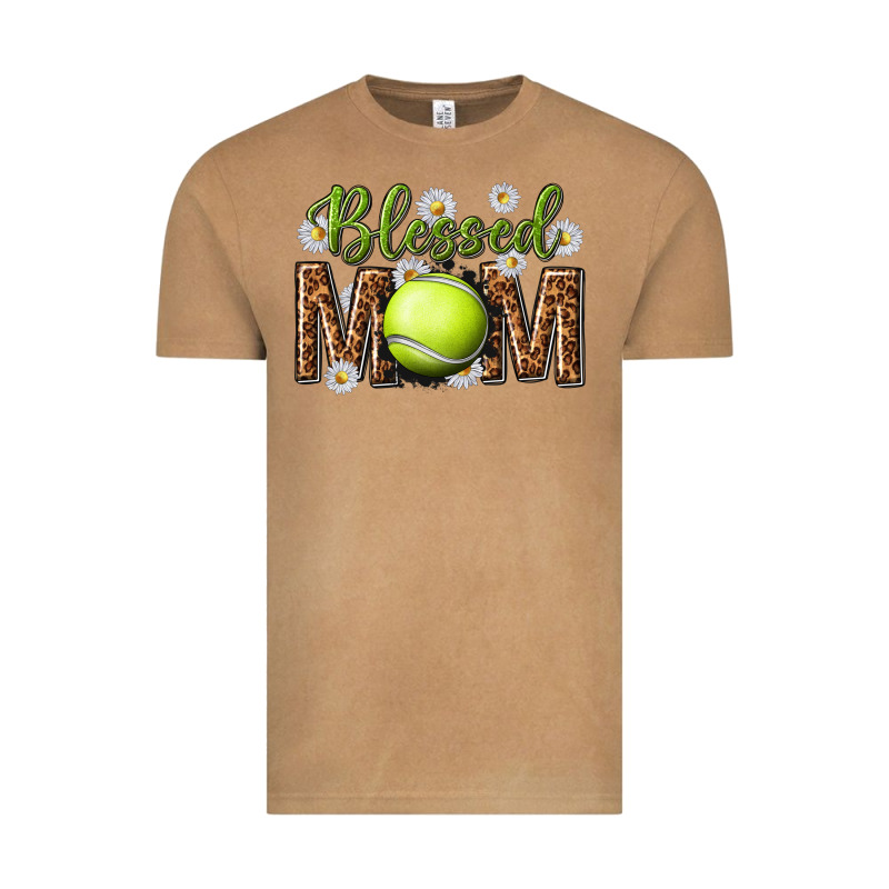 Blessed Mom With Tennis And Daisy Vintage Tee by texasbilliewilder | Teevron