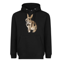 Black Rabbit Heavyweight Hoodie - LillyAllenDesigns