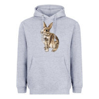Heather Grey Rabbit Heavyweight Hoodie - LillyAllenDesigns