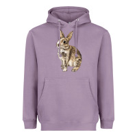 Lavender Rabbit Heavyweight Hoodie - LillyAllenDesigns