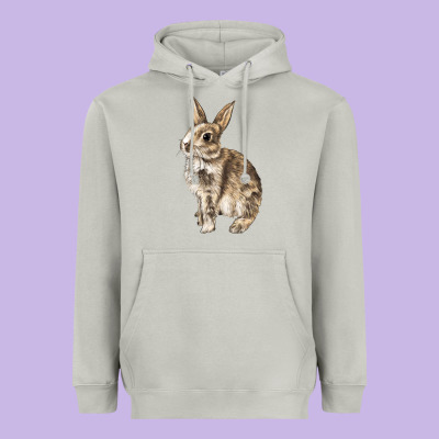 Rabbit Heavyweight Hoodie Designed By Lillyallendesigns