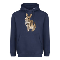 Navy Rabbit Heavyweight Hoodie - LillyAllenDesigns