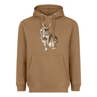 Toasted Coconut Rabbit Heavyweight Hoodie - LillyAllenDesigns