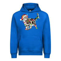 Cobalt christmas american shorthair cat Urban Hoodie - LillyAllenDesigns