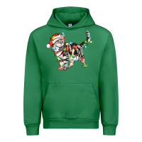 Emerald christmas american shorthair cat Urban Hoodie - LillyAllenDesigns