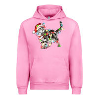 Fuchsia Pink christmas american shorthair cat Urban Hoodie - LillyAllenDesigns