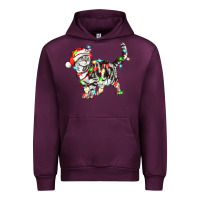 Mauve Wine christmas american shorthair cat Urban Hoodie - LillyAllenDesigns
