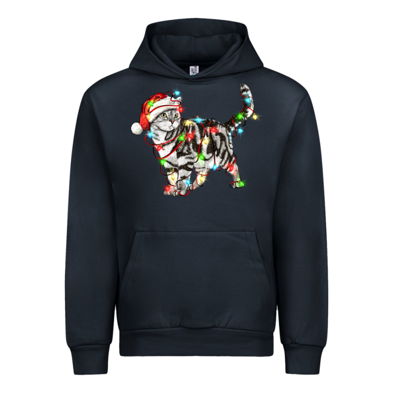 Christmas American Shorthair Cat Urban Hoodie by LillyAllenDesigns | Teevron