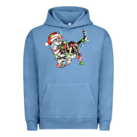 Pigment Pebble Blue christmas american shorthair cat Urban Hoodie - LillyAllenDesigns