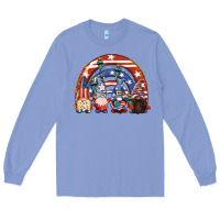 Colony Blue 4th of July rainbow with gnomes Long Sleeve Tee - CowGirlArtShop