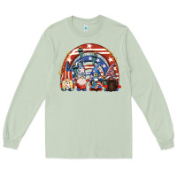 Matcha 4th of July rainbow with gnomes Long Sleeve Tee - CowGirlArtShop