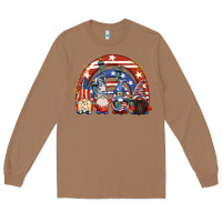 Toasted Coconut 4th of July rainbow with gnomes Long Sleeve Tee - CowGirlArtShop